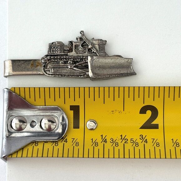 Bulldozer Tie Clip Mercury Industries Heavy Machinery JI Case Vintage Office - Picture 4 of 4
